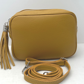 GEMMA Crossbody Leather Bag - Mustard - Majestico Gifts